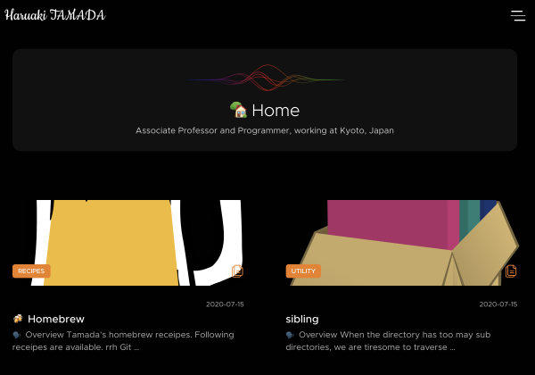 Renewed my web site with hugo-theme-swift.
